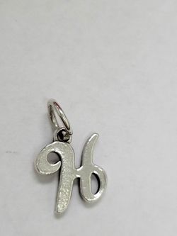 James avery silver Script Initial H Charm