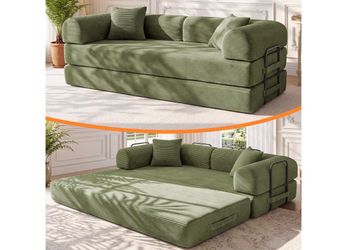 Olive Green convertible sofa