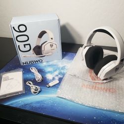 New NUBWO G06 Dual Wireless Gaming Headset W/ Microphone for PS5, PS4, PC, Mobile, Switch: 2.4GHz Wireless + Bluetooth, 100 Hr Battery, 50mm Drivers, 