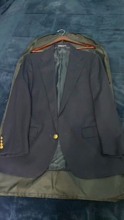 Vintage 1995 Polo Ralph Lauren Navy Blazer 43R Made in Italy Extrafine Virgin Wool Waterbury Gold Buttons