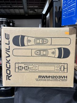 Rockville RWM1203H VHF Wireless Dual Channel Handheld Microphone System with Digital Display  