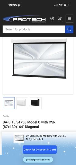 DA-LITE 34738 Model C with CSR (87x139)164" Diagonal