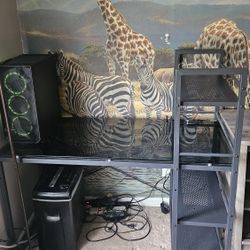 Black glass top computer 