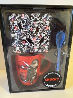 Chucky mug coaster spoon UPOPENED