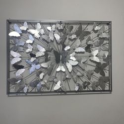 Silver Butterfly Decor 