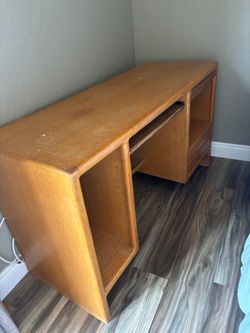 Oak computer desk