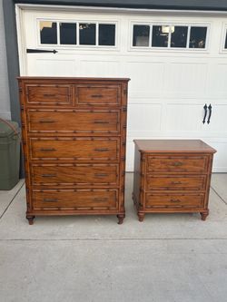 Tall Dresser and Nightstand Set - coastal style