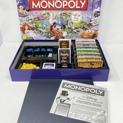 Monopoly Disney Theme Park Edition III Pop-Up Castle Game 100% Complete