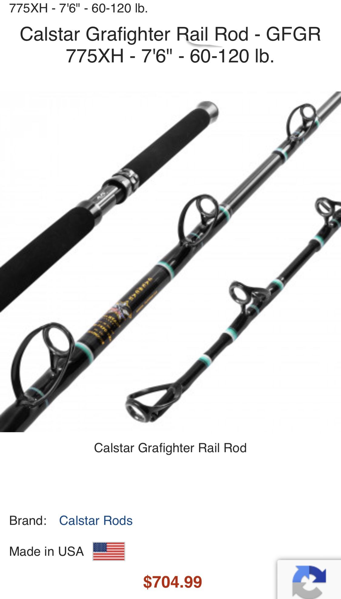 Calstar Grafighter Fishing Rod for Sale in La Habra Heights, CA - OfferUp