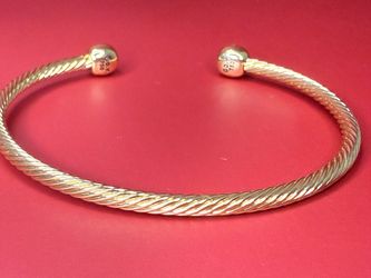 David Yurman  Gold Cable Cuff Bracelet