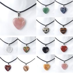 Heart Stone Necklace 4pcs Pendants ...