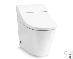 nnate 0.9 / 1.28 GPF Dual Flush One Piece Elongated Toilet with Actuator Plate Flush - Includes Quiet-Close and ReadyLock Technologies