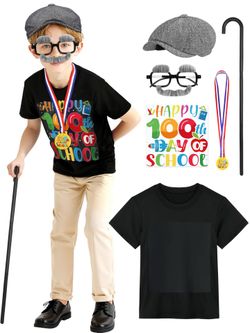 Old Man Grandpa 100 Days of School Costume Boys 5-7 / Disfraz de Viejito Escuela Niños