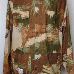 Y2K LRG Urban Camo Long Sleeve Button Up Shirt Size 3X-LARGE Adjustable Bottom 
