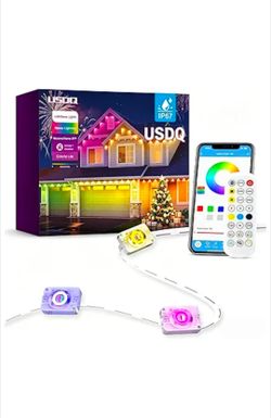 Brand new Permanent Outdoor Lights, 150ft RGBWW Smart LED Eaves Lights with Warm/Cool White, Local Bluetooth App Control IP67 Waterproof Architectural