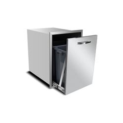 New in the box Pull-Out Double Trash Drawer 20''Wx27''Hx24''D, Built-in Trash Drawer, Outdoor Kitchen Stainless Steel Trash Bin for BBQ Island Grill S