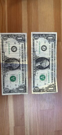 $1 bank note odd number