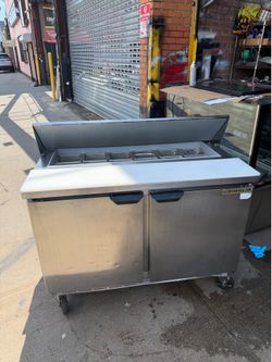48 inch prep table refrigerator beverage air