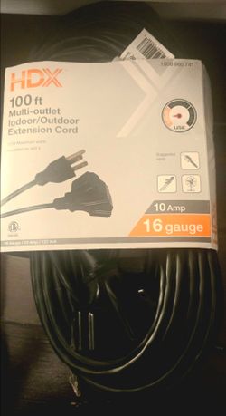 (2) HDX 100ft. Multi-Outlet Extension Cords