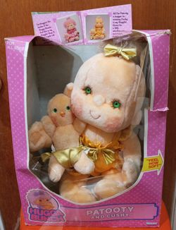 1985 Kenner Hugga Bunch Patooty And Cushy Stuffed Plush Dolls