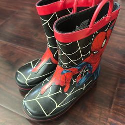 Spider-Man Rain Boots Size 8 Used