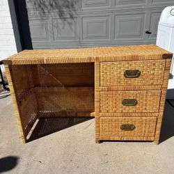 Desk Vintage Wicker 