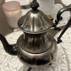 ANTIQUE SILVER TEA POT