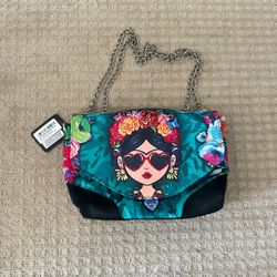 Frida Kahlo Shoulder Bag with Chain Strap