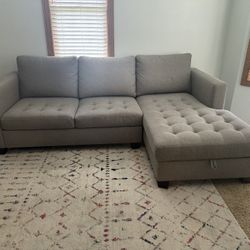 Gray Chaise Couch 