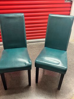 Seventh Avenue Teal Dinning Chairs