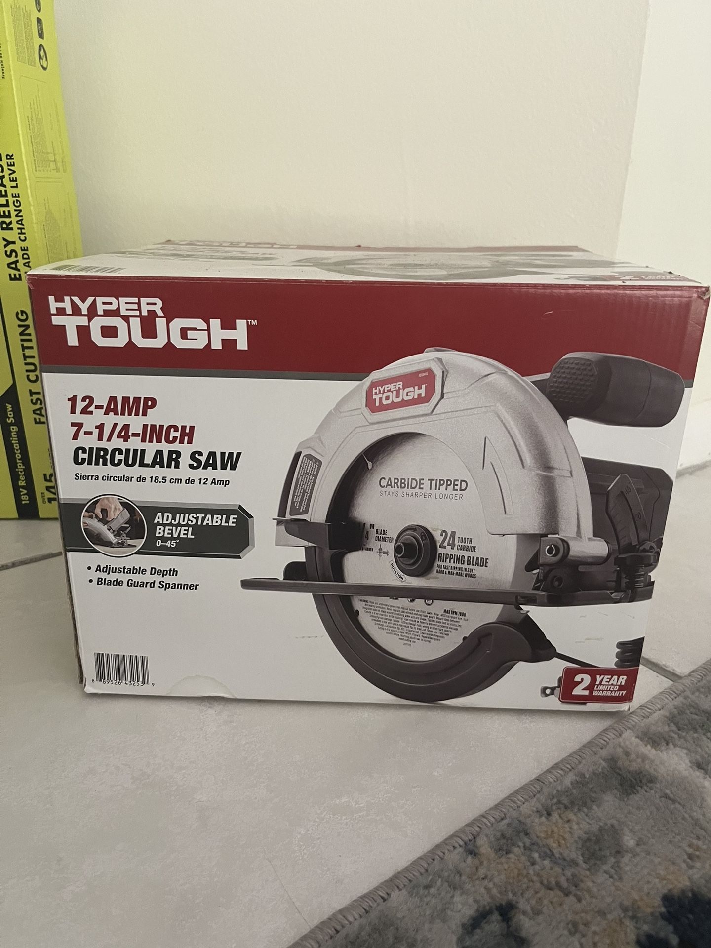 Hyper Tough Circular Saw 12 Amp, 7 1/4 In