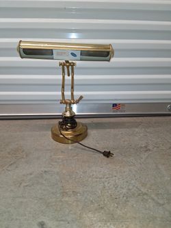 VINTAGE METAL HEIGHT & ANGLE ADJUSTABLE BANKERS LAMP 