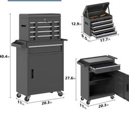 Rolling Tool Chest Cabinet with Drawers