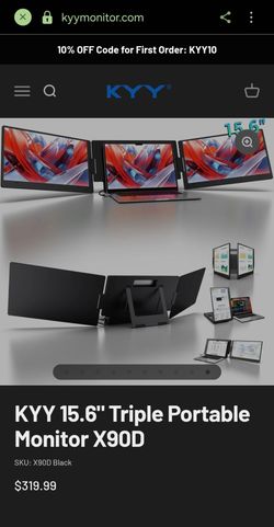KYY 15.6" Triple Portable Monitor X90D