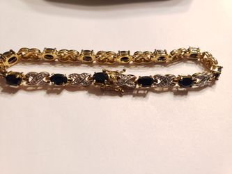 Sterling Silver Topaz Tennis Bracelet