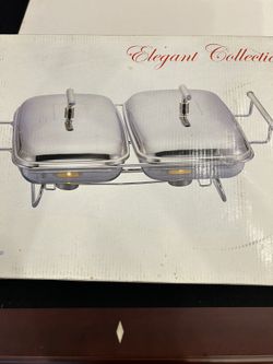 Serving Dish /Glass And Stainless Steel