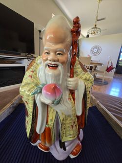 Chinese Porcelain Shou Xing Longevity Figurine