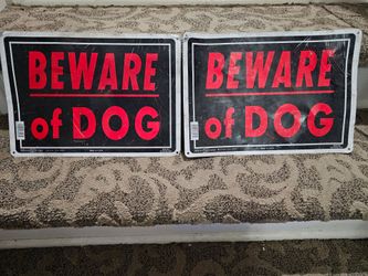 Beware of dog signs