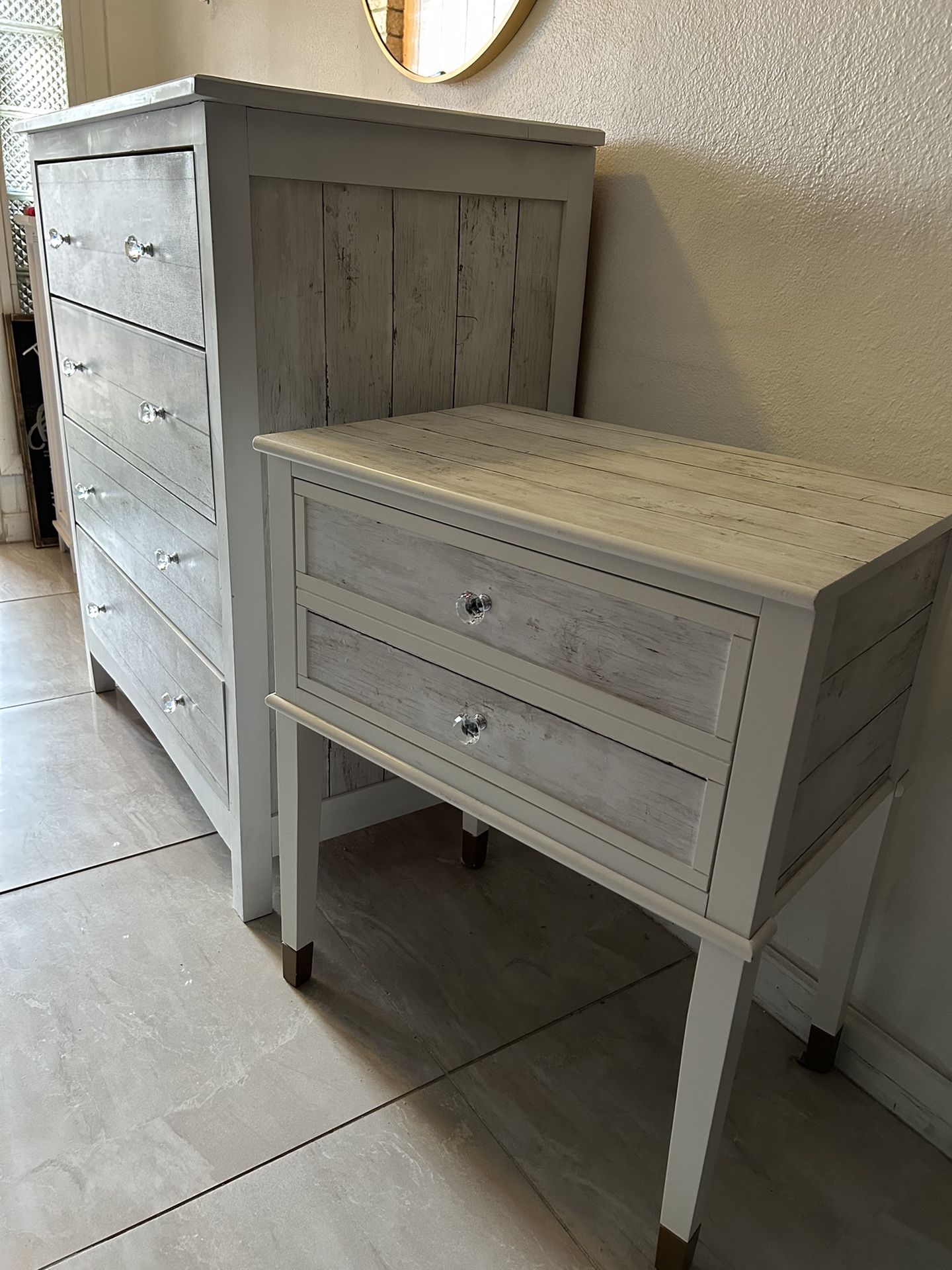 Farmhouse Dresser & Nightstand Set