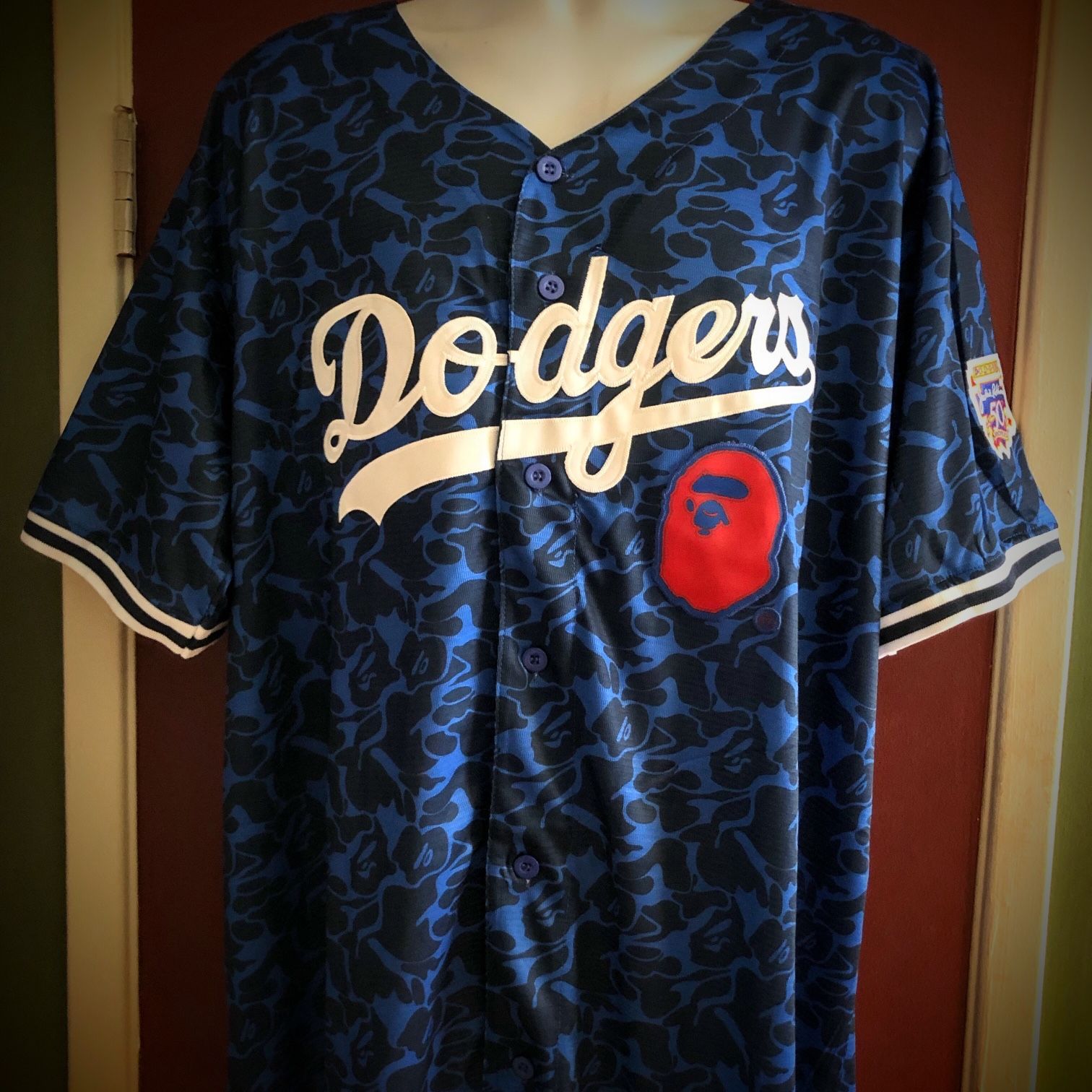 Los Angeles Dodgers #93 A Bathing Ape MLB Baseball Jersey -S.M.L.