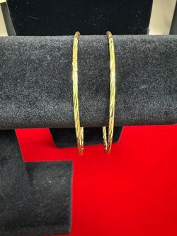 18K Gold Dipped Bangle Combo Set (size 7)