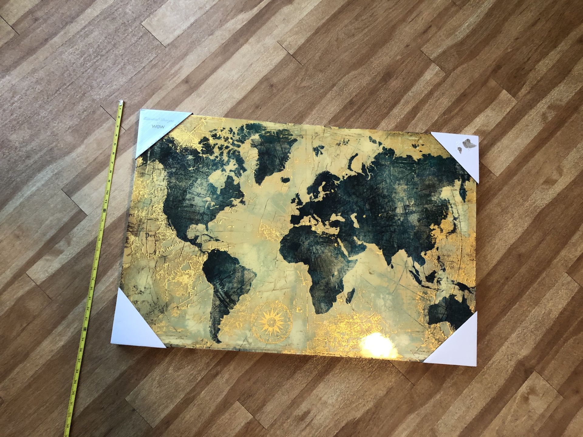 World Map Canvas Brand New