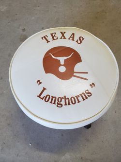 Vintage, Texas Longhorns, Footstool, Team, Sports,  Footstool, Ottoman,  UT,  University Of Texas, Football