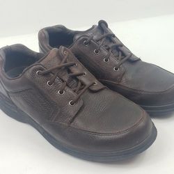 Rockport Men's Brown Leather Oxfords Slip Resistant Lace up Shoes Size 11 M