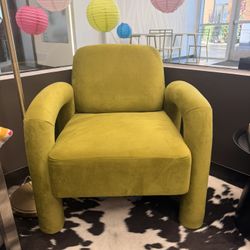 Green Fabric Accent Chair