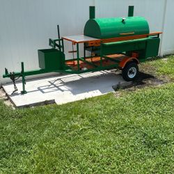 Trailer Mounted Reverse Smoker 