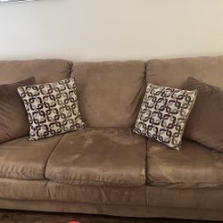 Brown Couch And Loveseat Set
