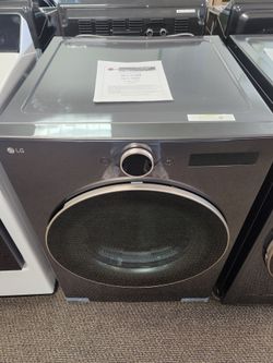 7.4 cu. ft. Vented Stackable SMART Electric Dryer in Black Steel with TurboSteam and Al Sensor Dry Technology