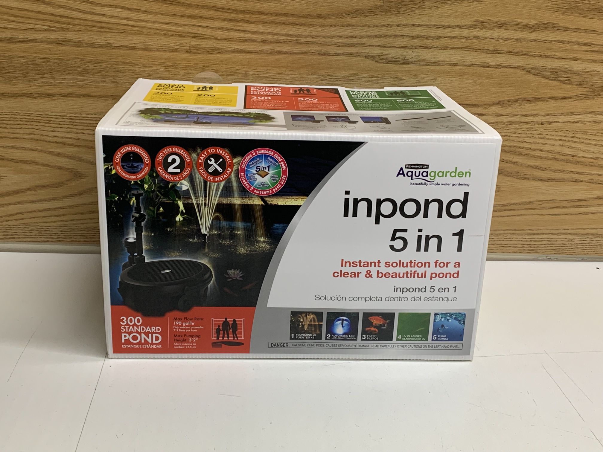 Pennington Aquagarden 300, 190 GPH Inpond and Fountain Pump 5 In