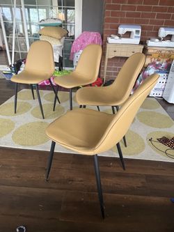 3 nice  chairs , fourth chair is free due has some paint